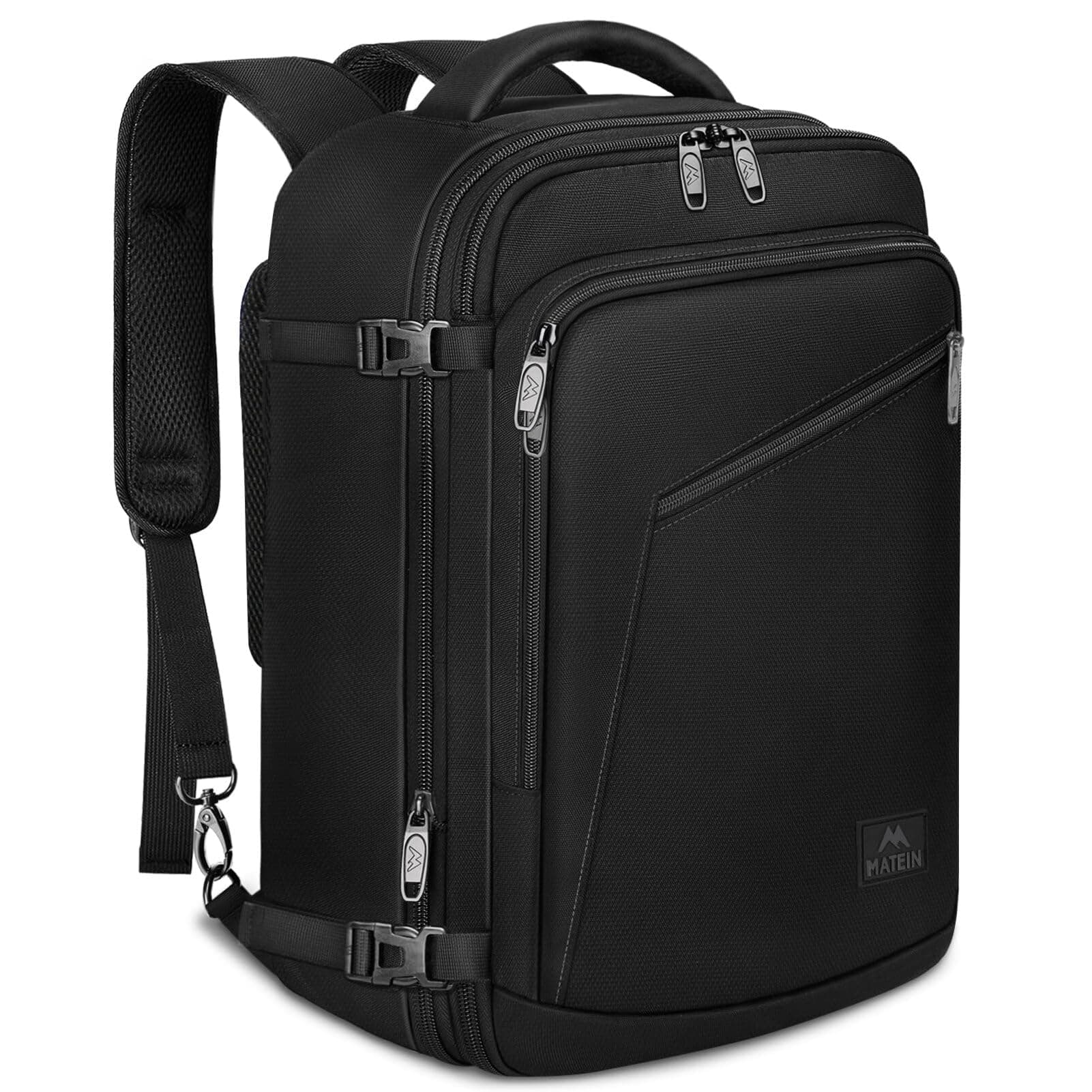 MATEIN Ryanair Handgepack 40x20x25, Rucksack Handgepäck Flugzeug 20L Herren, Ryanair Rucksack 40x20x25, Erweiterbar Daypack Reiserucksack Flugzeug, Cabin Bag für Weekender Reise, Schwarz 40 x 20 x 25 cm Schwarz Angebot bei HelloDeals