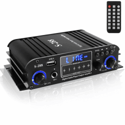 4-Kanal Bluetooth 5.0 Stereo-Verstärker, 4×50W HiFi-Endstufe, 1200W Max, USB/SD/FM, Class D Audio-Receiver für Heimkino & Karaoke, inkl. Fernbedienung & Netzteil 4 Kanal Verstärker Angebot bei HelloDeals
