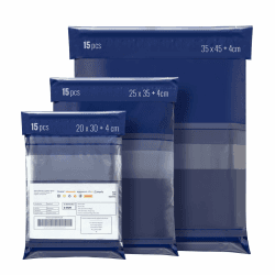 Versandtaschen, 45 Stück Versandtüten für Vinted, 3 Größen Versandtaschen Packung, Wasserdicht, Undurchsichtig, Abrasionsbeständig, Posttaschen, Logistik Verpackungen, Blau 45 Pieces | Mixed Sizes Angebot bei HelloDeals