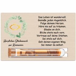 Kommunion Geldgeschenke für Jungen Mädchen Geschenke zur Kommunion Karte Holz mit Reagenzglas Kommunionsgeschenke für Jungen Mädchen Erstkommunion Geldgeschenke Verpackung Eucalyptus Kommunion Angebot bei HelloDeals