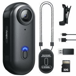 1080P Körperkameras mit Audio- und Videonachzeichnung - wasserdichter 1080P-Körperkamera, magnetisch und mit 360°-Klammer, 150-Minuten-Batterie fürs Radfahren, Spazierengehen mit Tieren (1080-B-32G) Angebot bei HelloDeals