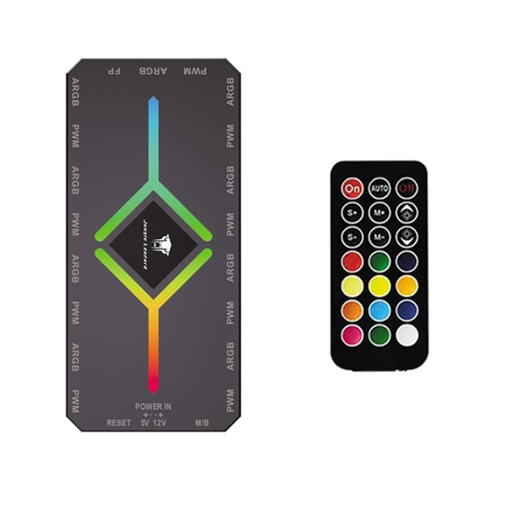 Jungle Leopard ARGB PWM Fan Hub mit Controller für 5V adressierbare ARGB Computer PC Case Fan 1 bis 9 Ports Magnetic Fan Hub Splitter mit SATA Netzteil Schwarz 9pots-BK Angebot bei HelloDeals