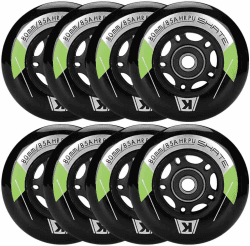 Inline Skate Rollen 80mm 76mm 72mm - 8 Stück Inline Skate Räder 85a inliner rollen mit kugellager ABEC9 | Inliner Skate Räder für K2 Hudora Gonex Apollo Black/80MM Angebot bei HelloDeals