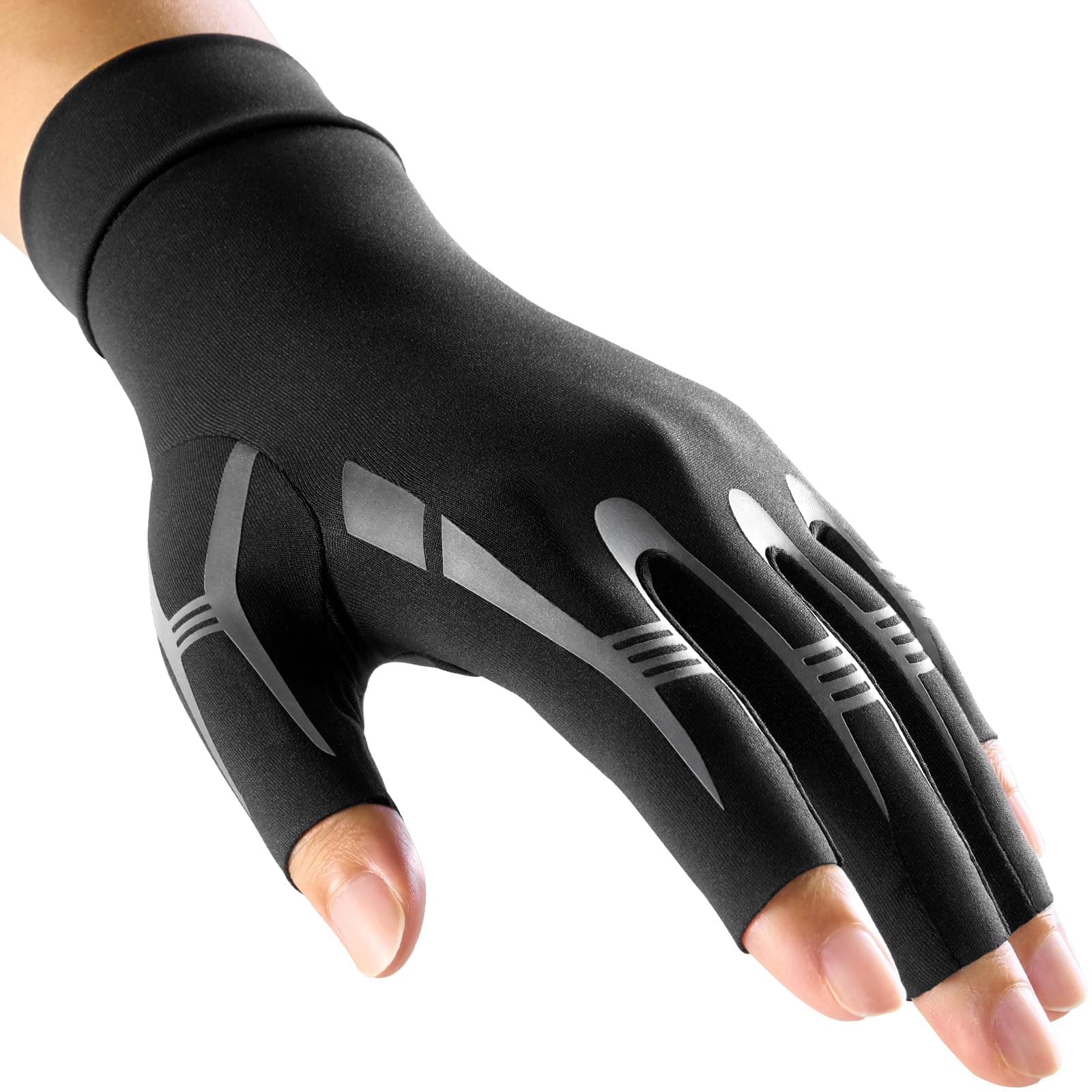 FREETOO Vollhand-Kompression Arthrose Handschuhe, Hochelastische Anliegende Kompressionshandschuhe für Arbeit Schlafen Sport, Schmerzlindert Polyneuropathie Handschuhe für Arthritis Karpaltunnel Schwarz M-1 Paar Angebot bei HelloDeals