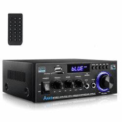 Romicta HiFi-Verstärker, Mini Bluetooth Stereo Audio Verstärker Receiver 12V/ 220V 600W 2 Kanäle Endverstärker Soundverstärker w/UKW-Radio, SD/USB-Karteneingang, für Zuhause oder Auto AK45 Angebot bei HelloDeals