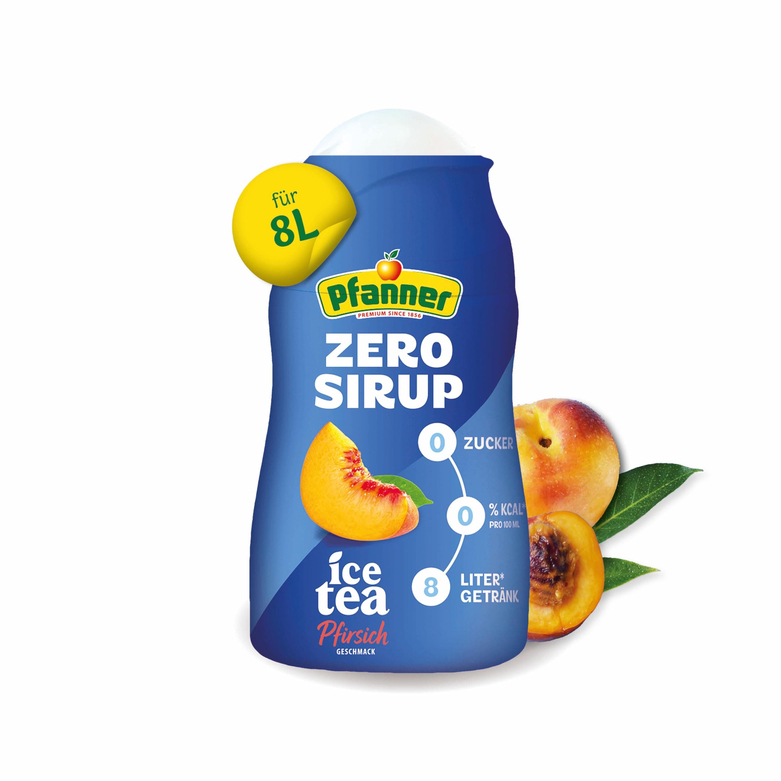 Pfanner Zero Sirup Ice Tea Pfirsich (1 x 57 ml) – Zuckerfreier Getränkesirup für 8 L Eistee – kalorienfrei & ohne Zucker – Pfanner Eistee Geschmack Pfirsich 57 ml (1er Pack) Angebot bei HelloDeals