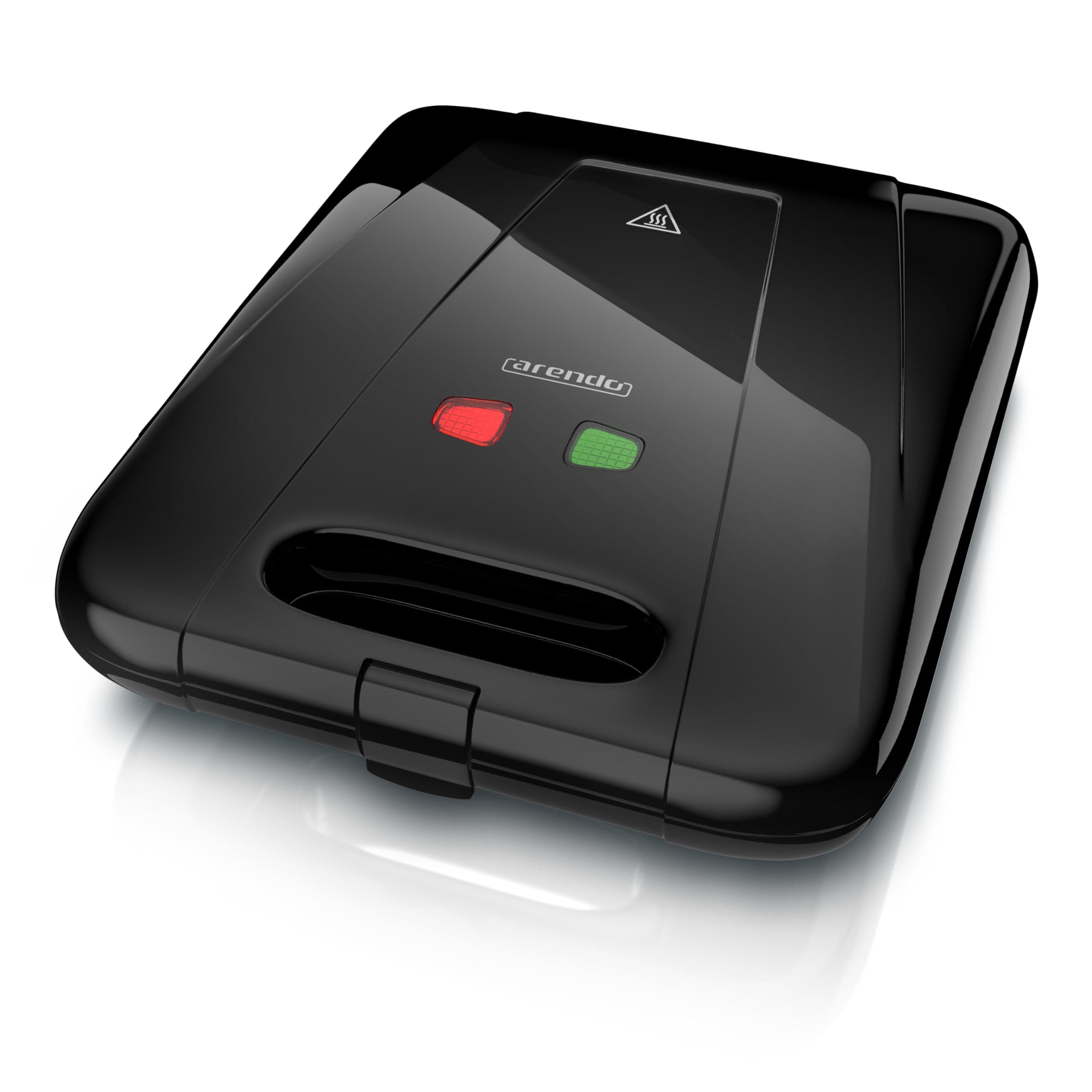 Arendo - Sandwichmaker XXL – für 4 Sandwiches – 1400 W – Sandwichtoaster mit Antihaftbeschichtung – Schnellaufheizung – automatische Temperaturregelung – integrierte Kabelaufwicklung – rutschfeste Füß Angebot bei HelloDeals