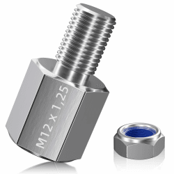 NICEDACK Fahrrad Achsadapter für M5 Schnellspanner, 3/8" x26 Vollachse, M10 x 1,0 Vollachse, Fahrrad Anhänger Kupplungs Adapter Silber-M12 x 1,25 Angebot bei HelloDeals