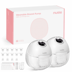 Nuliie Milchpumpe Elektrisch tragbare S32, Elektrische milchpumpe freihändig 4 Modi 9 Stufen mit 13/15/17/19/21/24 mm komfortabler Flansch, Privat, mit Ersatzzubehör im Lieferumfange (2 Packs, Weiß) 2 Packs Weiß Angebot bei HelloDeals