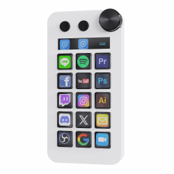 Basicolor N1 Stream Controller Deck & Macro Keypad: 3-in-1-Design mit 15 LCD-Tasten, Numpad & Rechner – Programmierbarer Studio Controller für Streaming, Produktivität (Mac14.0/Win10)-White N1 N1 White Angebot bei HelloDeals