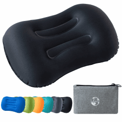 Camping Kissen Aufblasbar Ultraleicht Reisekissen Ergonomisch Outdoor Strandkissen Camping Zubehör Reise Gadgets (Schwarz) Angebot bei HelloDeals