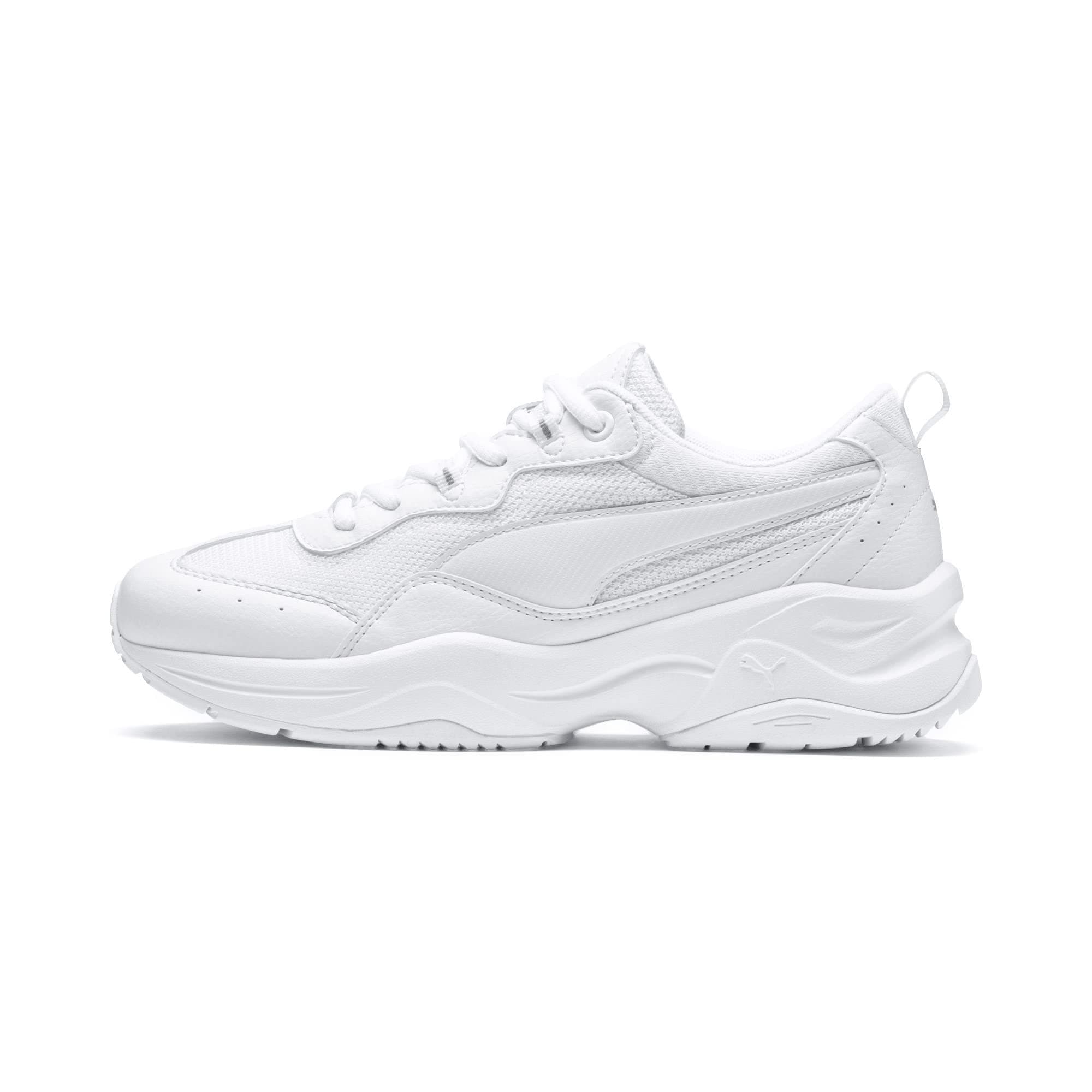 PUMA Damen Cilia Mode Sneakers, Basic Sneakers Damen 40 EU White Gray Violet Silver Angebot bei HelloDeals