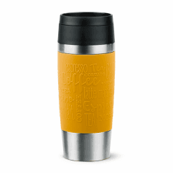Emsa N20208 Travel Mug Classic Isolierbecher 0,36 Liter | neuer Komfort-Schraubverschluss | Edelstahl | 4h heiß und 8h kalt | 100% dicht | spülmaschinenfest | 360°-Trinköffnung | Senfgelb Angebot bei HelloDeals