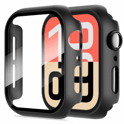Diruite 2-Stück Hülle für Apple Watch SE 3/2/1 /Series 6 5 4 44mm Hartglas Schutzhülle Hard PC Ultradünne Glas Schutz Case Rundum Displayschutz Schwarz,44mm Schwarz 44mm Angebot bei HelloDeals