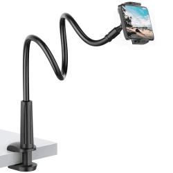 Shawe Lazy Handy Halter, Schwanenhals Handy Halterung : Universal Flexible Lang Arm Handy Ständer für Phone 11 Pro XS Max XR X 8 7 6 6s Plus, Samsung, und 4-6,5 Zoll Geräte - Schwarz Angebot bei HelloDeals