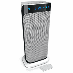 Brandson - Heizlüfter 2000 Watt mit Fernbedienung - Groß und Stark - Preisträger - energiesparend leise - Bad Wohnzimmer Kinderzimmer Babys - Oszillationsfunktion - Heizung Heater - GS zertifiziert A: Weiß Silber Angebot bei HelloDeals