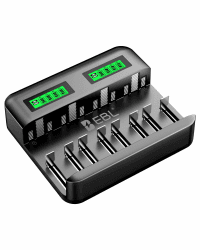 EBL Akku ladegerät für AA AAA C D NI-MH Akkus Type C Input Schnell ladegerät, LCD Anzeige Batterienladegerät Angebot bei HelloDeals