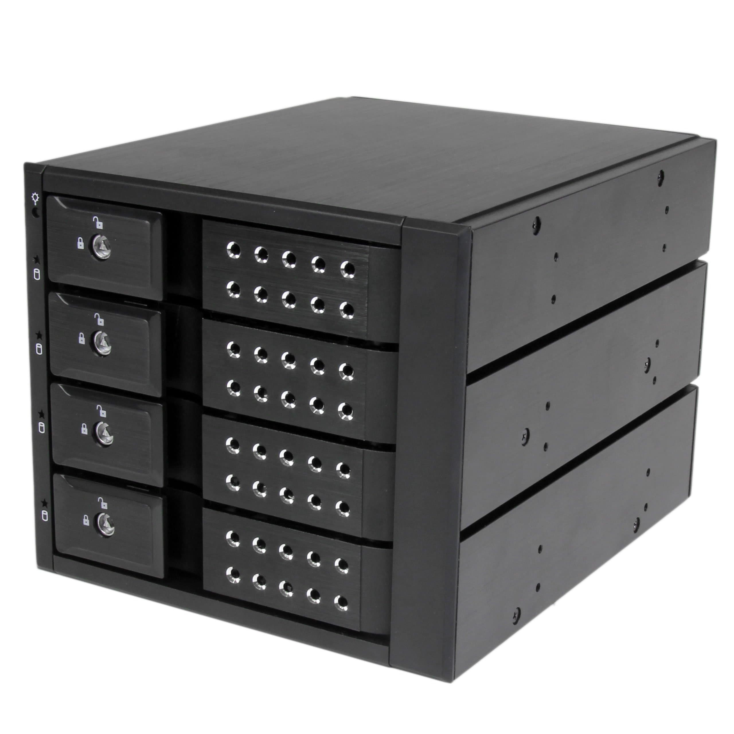 StarTech.com 4-fach 3,5 Zoll trägerloser SATA Festplatten Aluminium Wechselrahmen/Backplane, 4 Bay 3,5 Zoll (8,9cm) Mobiles HDD Speicher Rack Angebot bei HelloDeals