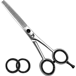 Candure Effilierschere Friseur Profi 6.5 Zoll Haarschere Friseurschere Profi Rostfreier Stahl Ausdünnschere Friseur Haarschneideschere für Kinder, Männer, Frauen und Haustiere Haarschere Ausdünnen Silber Effilierschere Angebot bei HelloDeals