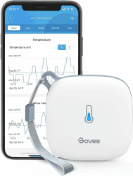 Govee WLAN Thermometer Hygrometer Innen, WiFi Thermo Hygrometer mit 50m WLAN-fähige Reichweite, App Benachrichtigung und Datenspeicherung, geeignet für Gewächshaus, Weinkeller, weiß (nur 2,4G WLAN) 1 Angebot bei HelloDeals
