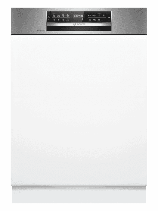 Bosch SMI6ECS12E Serie 6, Smarter Geschirrspüler Teilintegriert 60 cm, Besteckschublade, Spülmaschine Made in Germany, besonders leise, starke Reinigung, Extra Trocknen, Programmassistent, Edelstahl Serie 6 EEK A Besteckschublade Angebot bei HelloDeals