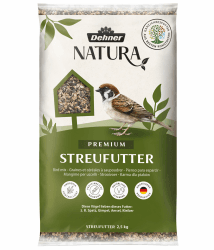 Dehner Natura Premium Wildvogelfutter, Streufutter, Ganzjahresfutter proteinreich / energiereich, hochwertiges Vogelfutter für Wildvögel, 2.5 kg Mischung aus Samen und Körnern 2.5 kg (1er Pack) Angebot bei HelloDeals