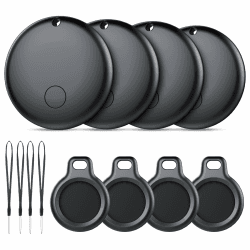 Air Tracker Tag Android Smart Tag, Schlüsselfinder KeyFinder kompatibel mit Google Mein Gerät Finden APP (Android NUR), Bluetooth Key Finder für Gepäck/Taschen/Koffer/Brieftasche (4er Pack) 4 Dunkel Angebot bei HelloDeals