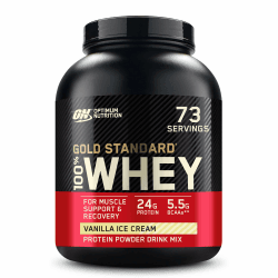Optimum Nutrition Gold Standard 100% Whey, Proteinpulver, Geschmack Vanilla Ice Cream, 2.28kg, 76 Portionen, Verpackung Kann Variieren Angebot bei HelloDeals