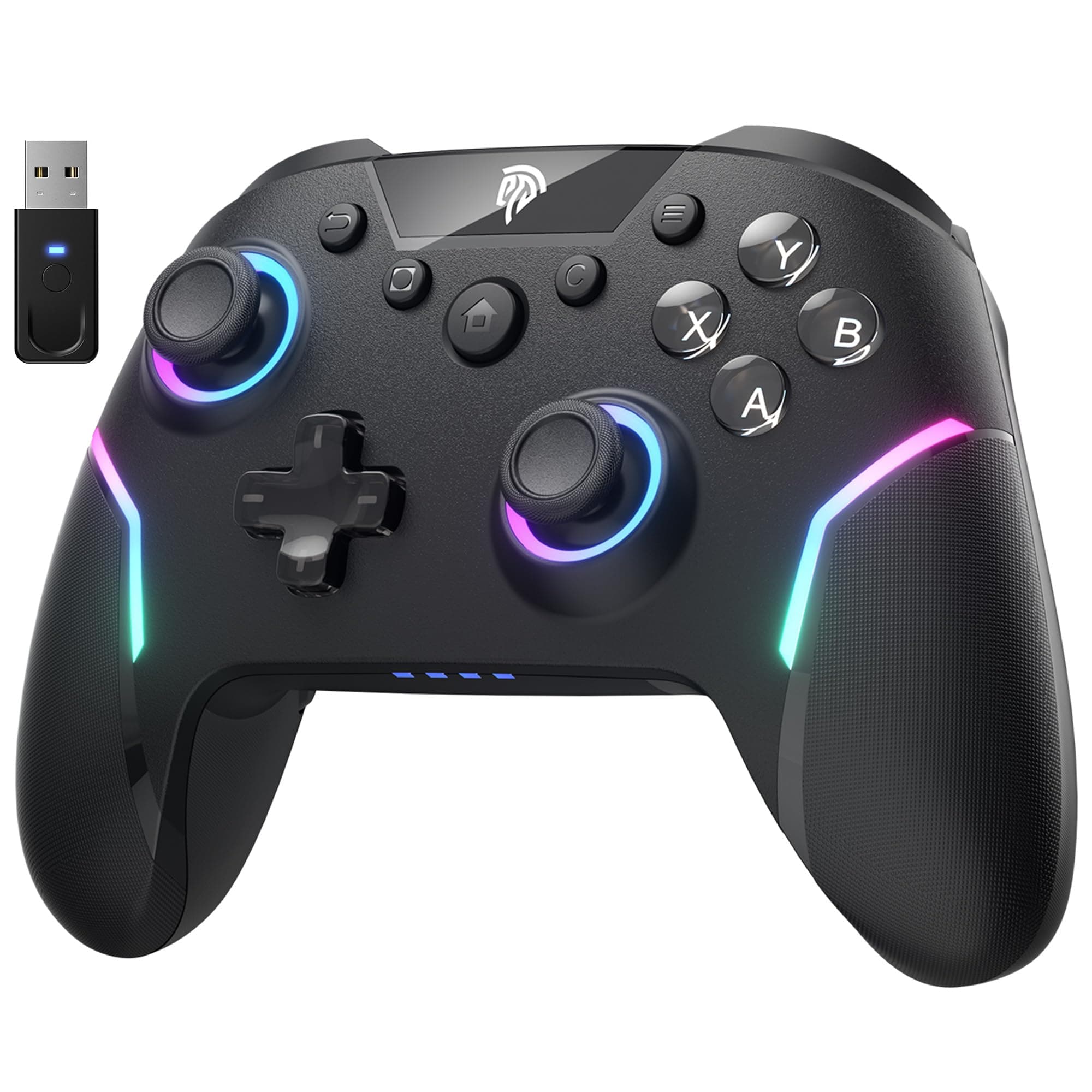 EasySMX X20 Wireless Controller PC mit RGB, Bluetooth Controller mit 2 in 1 Trigger & abnehmbare Hall Joystick & Mechanische Tasten, 6 Achsen Gyro, Kompatibel mit PC/Switch/Handy-Schwarz Angebot bei HelloDeals