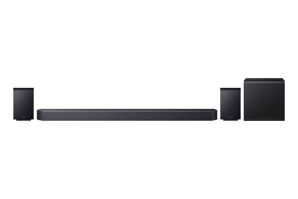 SAMSUNG HW-Q935GF Q-Series 9.1.4-Kanal-Soundbar für Fernseher, Kabelloser 6,5"-Subwoofer, 2.0.2-Kanal-Rücklautsprecher, Kabelloses Dolby Atmos und DTS:X, SpaceFit Sound Pro, Q-Symphony Modell 2025 Angebot bei HelloDeals