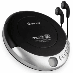 Denver Tragbarer CD-Player DMP-391 - Walkman - Anti-Schock-Funktion Mit Bassverstärkungssystem - mit Kopfhörer DMP-391 Einfarbig Angebot bei HelloDeals