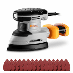 Schleifmaschine mit Absaugung für Holz Deltaschleifer: DEKOPRO Dreieckschleifer 13000 RPM 180W mit 15 Schleifpapier – Ideal für Schleifen,Polieren,Entfernen,Holzwerkstatt DIY Chwarzgrau Angebot bei HelloDeals