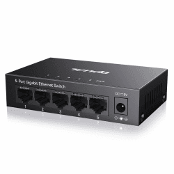 Tenda TEG1005D LAN Switch 5 Port Gigabit Netzwerk Switch (IGMP-Snooping, QoS, Plug-and-Play, Unmanaged, Lüfterlos, Metallgehäuse) Ethernet Switch LAN Verteiler Splitter 5 Ports 1G Angebot bei HelloDeals