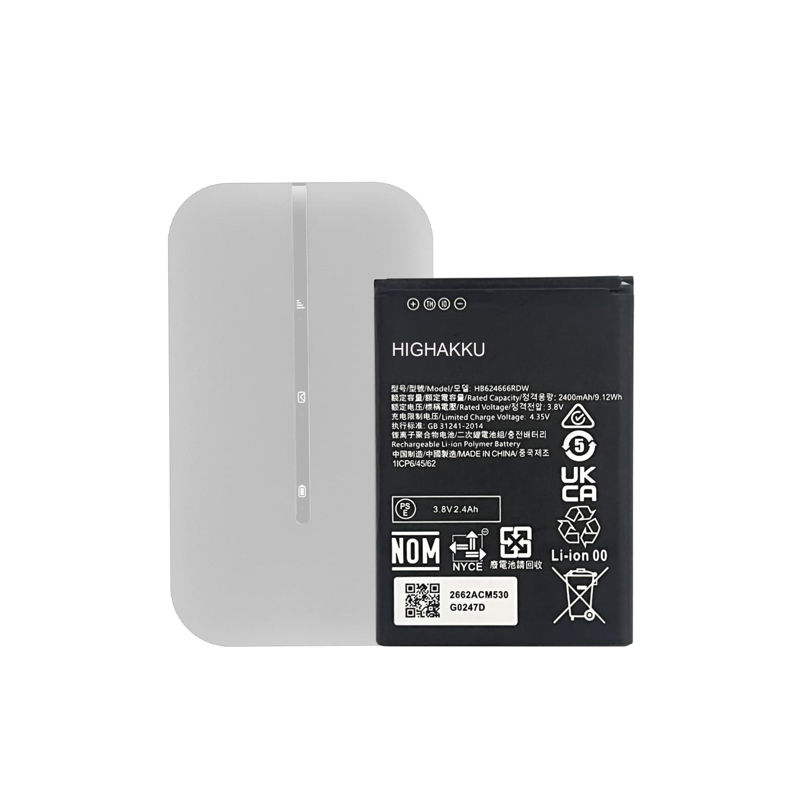 Ersatzakku Batterie HB624666RDW kompatibel mit HW E5783 E5783B-230 WiFi Hotspot Router Angebot bei HelloDeals