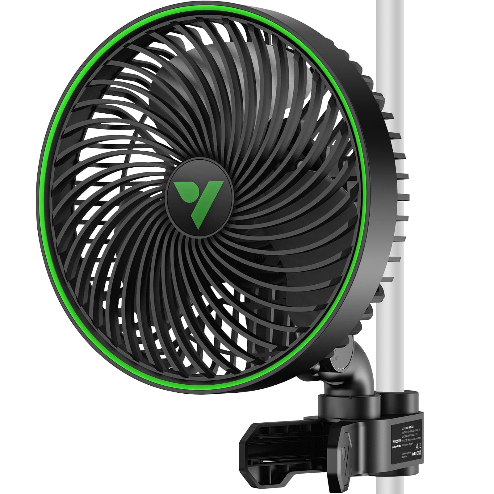 VIVOSUN E6 Gen2 Grow Ventilator Oszillierend Leise Klein for Growzelt, 10 Geschwindigkeiten & 2 Modi, EC-Motor, Clip Ventilator Klemmbar Mini Fan für Growbox, IP54, Timer,APP/WiFi Steuerung Schwarz 1 Pack Schwarz Angebot bei HelloDeals