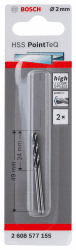 Bosch Professional 2 Stück HSS Spiralbohrer PointTeQ (für Metall, 2 x 24 x 49 mm, Zubehör Bohrschrauber) 2 Stück Ø 2 mm Angebot bei HelloDeals