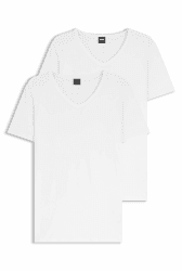BOSS Herren T-Shirt Vn 2p Co/EL T-Shirt (2er Pack) L New - White100 Angebot bei HelloDeals