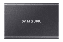 Samsung Portable SSD T7, SSD 1 TB, USB 3.2 Gen.2, 1.050 MB/s Lesen, 1.000 MB/s Schreiben, Externe SSD-Festplatte für iPhone 15 und neuer, Mac, PC, Smartphone und Spielkonsole, Grau, MU-PC1T0T/WW T7 1 TB Titan Grey Angebot bei HelloDeals