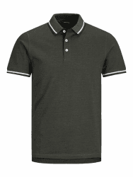 Jack & Jones Herren Jjepaulos Polo Ss Noos Polohemd (1er Pack) XL Forest Night/Detail:play 1/Slim Fit Angebot bei HelloDeals