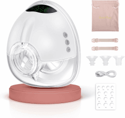 Lulia Milchpumpe Elektrisch, 4 Modi & 9 Stufen, Starke Absaugung, Komfortabler, BPA-Free, Elektrische Milchpumpe Handsfree mit 17/19/21/24 mm Flansch (Weiß- 1 Stück) Weiß-1 Pack Angebot bei HelloDeals