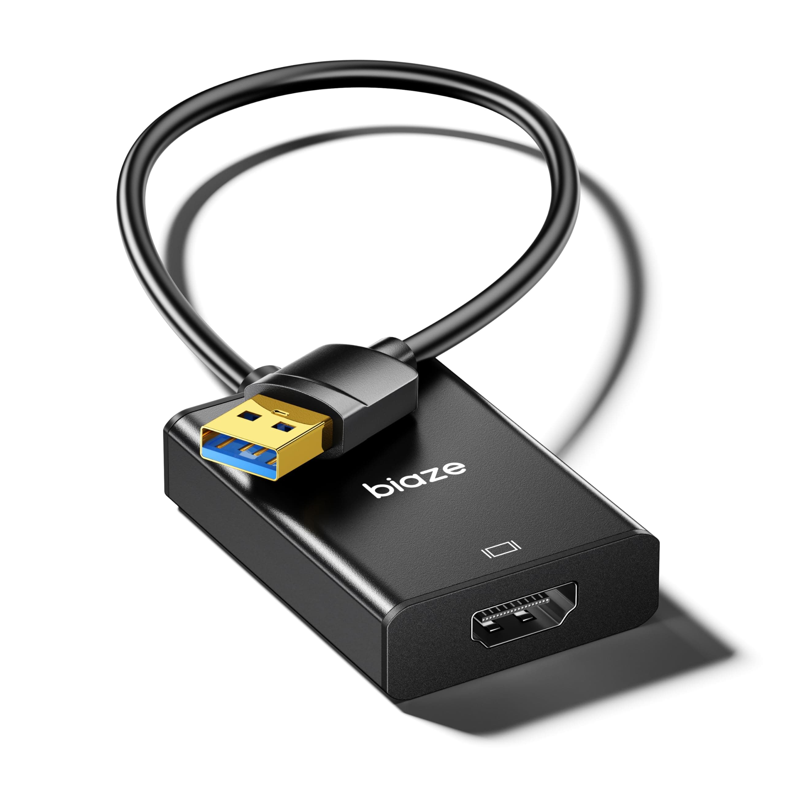 USB 3.0 zu HDMI Adapter, 1080P@60Hz HDR für Laptop/PC/TV/Monitor/Projektor, Plug and Play, HD Audio Video Übertragung, Kompatibel mit Windows/Mac sc schwarz Angebot bei HelloDeals