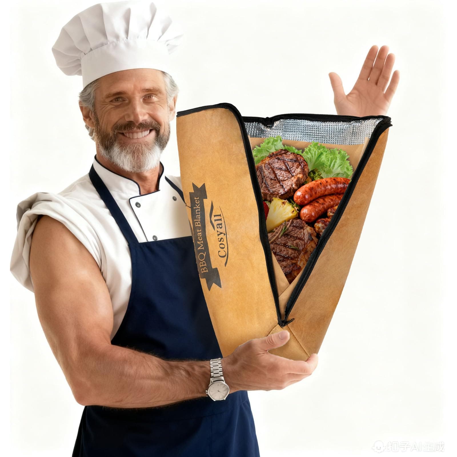 Grilldecke zum Ruhenlassen von Fleisch, Wiederverwendbare isolierte Grill-Ruhetasche für Rinderbrust, Schweineschultern, Truthahn & Picknick Partys, Geschenk für Männer (18 Zoll) Angebot bei HelloDeals