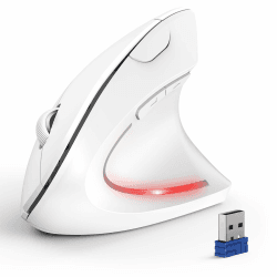 TECKNET Ergonomische Kabellose Bluetooth Maus - Vertikale Wireless Mouse mit 3 Gerät (BT+BT+USB), Optisch Leise Maus mit 6 Einstellbare DPI für Laptop/PC/Mac/Tablet/iPad(Win/Android/iOS), 6 Tasten Weiß Angebot bei HelloDeals
