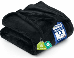 Utopia Bedding Kuscheldecke flauschig Fleecedecke [228x228 cm, Schwarz] leichte, Warm Winter Decke, Weich und atmungsaktive Decke für Bett Sofa und Couch Schwarz 228x228 cm Angebot bei HelloDeals