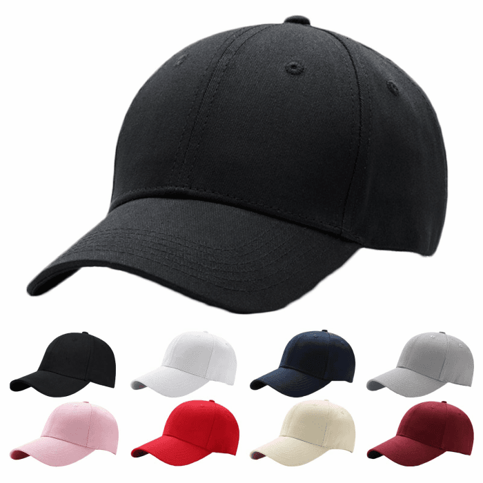 Baseballkappe für Herren und Damen, 100% Baumwolle, verstellbar, einfarbig, Unisex, Einheitsgröße, Sonnenmütze Einheitsgröße Schwarz Angebot bei HelloDeals
