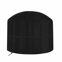 Dokon Feuerschale Abdeckung Wasserdicht Winddicht UV-Beständiges Robustes Oxford-Gewebe Schutzhülle für Feuerstelle, Feuerkorb, Feuertonne, Rund (80x50cm) - Schwarz Schwarz 80x50cm Angebot bei HelloDeals