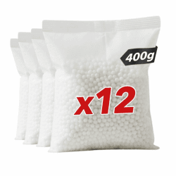 KARAT 12 x Luftentfeuchter 400g Nachüll-Beutel Granulat Raumentfeuchter nachfüllbar & wiederverwendbar (Nachfüllbeutel, 12er Set 400g) 12x Nachfüllpacks 400g Transparent Angebot bei HelloDeals