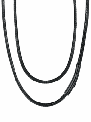 FaithHeart Lederkette Herren Damen Lederband 1,5/2/3MM Lederhalsband Ohne Anhänger Kunstleder Kette mit Verschluss Schwarz Leder Halskette 40CM-75CM wählbar Personalisierbares Lederband Schmuck B-3mm-Schwarz Verschluss 55.0 Zentimeter Angebot bei HelloDeals