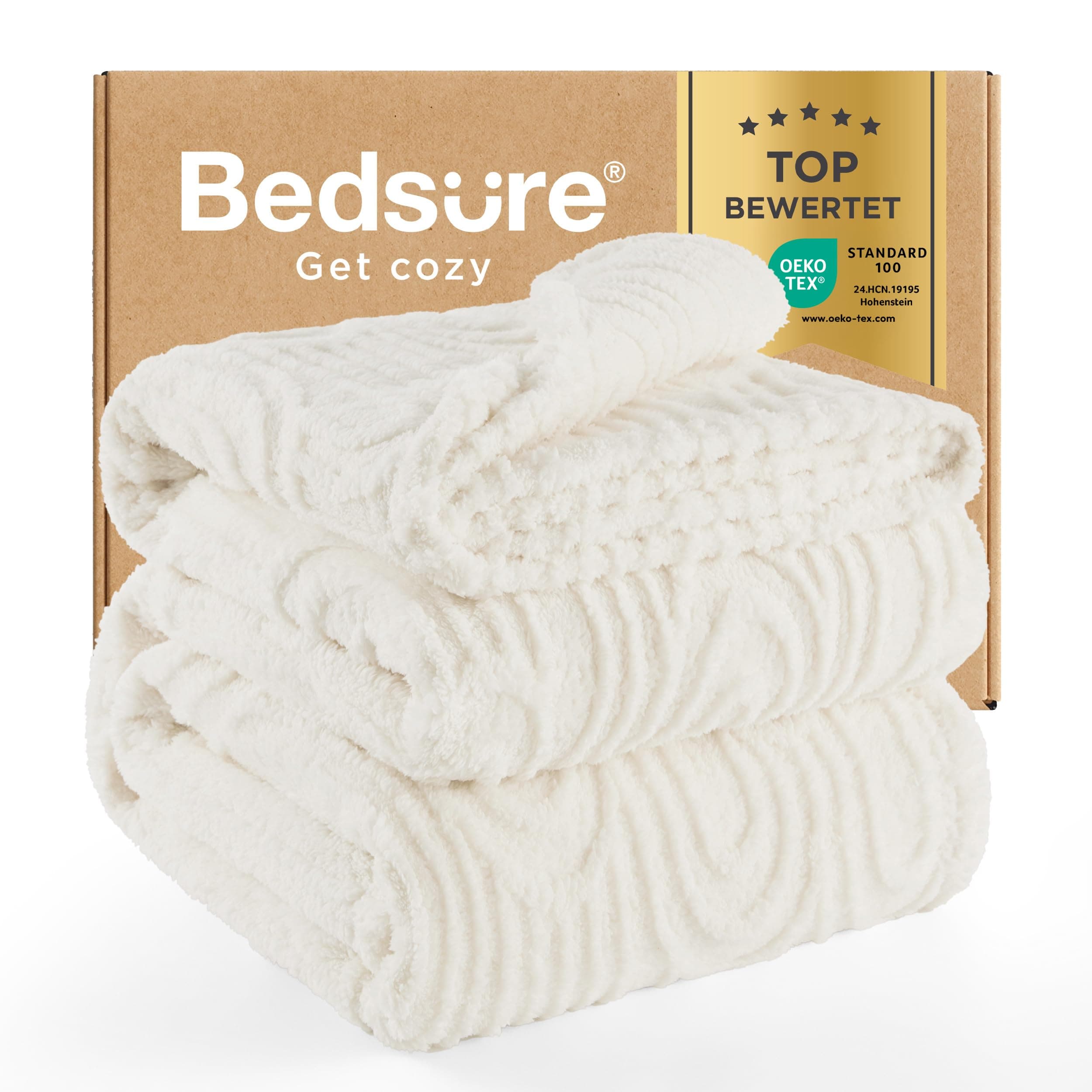 BEDSURE Kuscheldecke Flauschig Decke Fleecedecke – Weiche Warme Grobe Korddecke Gemütlicher Sofadecke XXL, Kuscheldecke Große, Kokosnuss-Milch, 240 x 220 cm 03-creme 220 x 240 cm Angebot bei HelloDeals