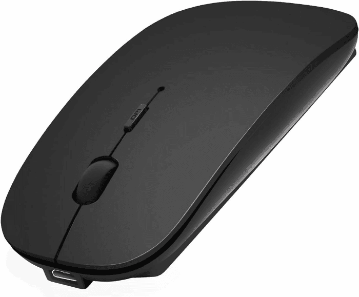 AE WISH ANEWISH Bluetooth Maus fur Mac/iPad/iPhone/PC/Computer, wiederaufladbar geräuschlos Mini Kabellose Maus für Windows/Linux/Android, 3 DPI Einstellbares Bluetooth 5.0 Schwarz Angebot bei HelloDeals